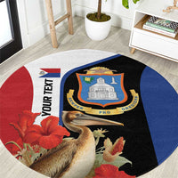 Caribbean Sint Eustatius Personalized Round Carpet Statia Superba et confidens - Wonder Print Shop
