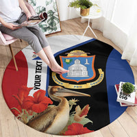 Caribbean Sint Eustatius Personalized Round Carpet Statia Superba et confidens - Wonder Print Shop