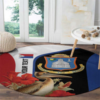 Caribbean Sint Eustatius Personalized Round Carpet Statia Superba et confidens - Wonder Print Shop