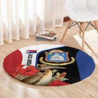 Caribbean Sint Eustatius Personalized Round Carpet Statia Superba et confidens - Wonder Print Shop
