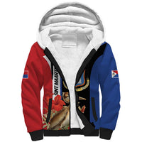 Caribbean Sint Eustatius Personalized Sherpa Hoodie Statia Superba et confidens - Wonder Print Shop