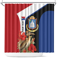 Caribbean Sint Eustatius Personalized Shower Curtain Statia Superba et confidens - Wonder Print Shop
