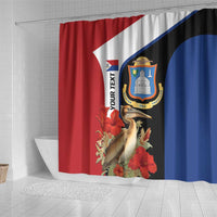 Caribbean Sint Eustatius Personalized Shower Curtain Statia Superba et confidens - Wonder Print Shop