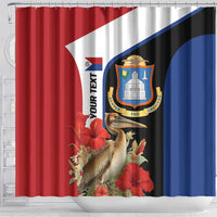 Caribbean Sint Eustatius Personalized Shower Curtain Statia Superba et confidens - Wonder Print Shop