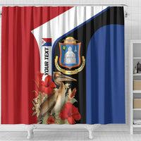 Caribbean Sint Eustatius Personalized Shower Curtain Statia Superba et confidens - Wonder Print Shop