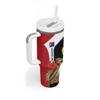Caribbean Sint Eustatius Personalized Tumbler With Handle Statia Superba et confidens - Wonder Print Shop