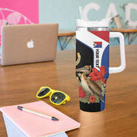 Caribbean Sint Eustatius Personalized Tumbler With Handle Statia Superba et confidens - Wonder Print Shop