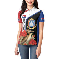 Caribbean Sint Eustatius Personalized Women Polo Shirt Statia Superba et confidens - Wonder Print Shop