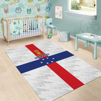 Personalized Nederlandse Antillen 1959-1986 Area Rug Simple Flag Style - Wonder Print Shop