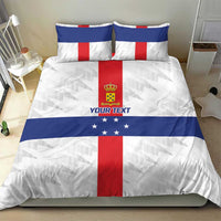 Personalized Nederlandse Antillen 1959-1986 Bedding Set Simple Flag Style - Wonder Print Shop