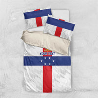 Personalized Nederlandse Antillen 1959-1986 Bedding Set Simple Flag Style - Wonder Print Shop
