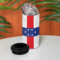 Personalized Nederlandse Antillen 1959-1986 4 in 1 Can Cooler Tumbler Simple Flag Style - Wonder Print Shop
