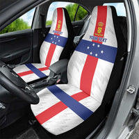 Personalized Nederlandse Antillen 1959-1986 Car Seat Cover Simple Flag Style - Wonder Print Shop