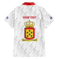 Personalized Nederlandse Antillen 1959-1986 Family Matching Off Shoulder Short Dress and Hawaiian Shirt Simple Flag Style - Wonder Print Shop