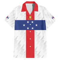 Personalized Nederlandse Antillen 1959-1986 Family Matching Short Sleeve Bodycon Dress and Hawaiian Shirt Simple Flag Style - Wonder Print Shop