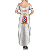 Personalized Nederlandse Antillen 1959-1986 Family Matching Summer Maxi Dress and Hawaiian Shirt Simple Flag Style - Wonder Print Shop