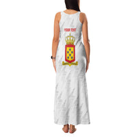 Personalized Nederlandse Antillen 1959-1986 Family Matching Tank Maxi Dress and Hawaiian Shirt Simple Flag Style - Wonder Print Shop