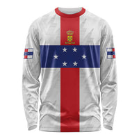 Personalized Nederlandse Antillen 1959-1986 Long Sleeve Shirt Simple Flag Style - Wonder Print Shop
