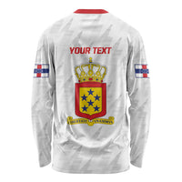 Personalized Nederlandse Antillen 1959-1986 Long Sleeve Shirt Simple Flag Style - Wonder Print Shop