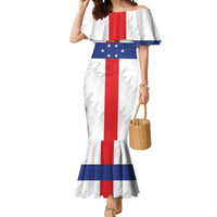 Personalized Nederlandse Antillen 1959-1986 Mermaid Dress Simple Flag Style - Wonder Print Shop