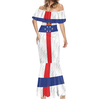 Personalized Nederlandse Antillen 1959-1986 Mermaid Dress Simple Flag Style - Wonder Print Shop