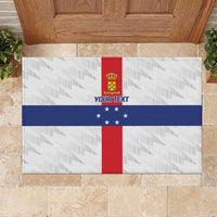 Personalized Nederlandse Antillen 1959-1986 Rubber Doormat Simple Flag Style - Wonder Print Shop