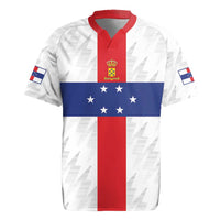 Personalized Nederlandse Antillen 1959-1986 Rugby Jersey Simple Flag Style - Wonder Print Shop