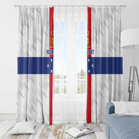 Personalized Nederlandse Antillen 1959-1986 Window Curtain Simple Flag Style - Wonder Print Shop