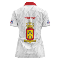 Personalized Nederlandse Antillen 1959-1986 Women Polo Shirt Simple Flag Style - Wonder Print Shop