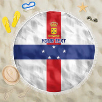 Personalized Nederlandse Antillen 1986-2010 Beach Blanket Simple Flag Style - Wonder Print Shop