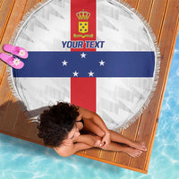 Personalized Nederlandse Antillen 1986-2010 Beach Blanket Simple Flag Style - Wonder Print Shop