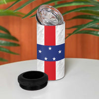 Personalized Nederlandse Antillen 1986-2010 4 in 1 Can Cooler Tumbler Simple Flag Style - Wonder Print Shop