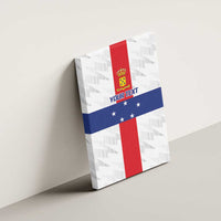 Personalized Nederlandse Antillen 1986-2010 Canvas Wall Art Simple Flag Style - Wonder Print Shop
