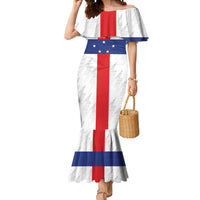 Personalized Nederlandse Antillen 1986-2010 Mermaid Dress Simple Flag Style - Wonder Print Shop