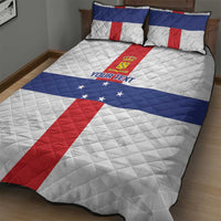 Personalized Nederlandse Antillen 1986-2010 Quilt Bed Set Simple Flag Style - Wonder Print Shop