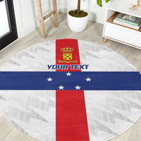 Personalized Nederlandse Antillen 1986-2010 Round Carpet Simple Flag Style - Wonder Print Shop