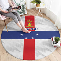 Personalized Nederlandse Antillen 1986-2010 Round Carpet Simple Flag Style - Wonder Print Shop