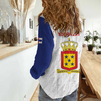 Personalized Nederlandse Antillen 1986-2010 Women Casual Shirt Simple Flag Style - Wonder Print Shop