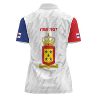Personalized Nederlandse Antillen 1986-2010 Women Polo Shirt Simple Flag Style - Wonder Print Shop