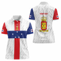 Personalized Nederlandse Antillen 1986-2010 Women Polo Shirt Simple Flag Style - Wonder Print Shop