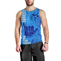 strong-maui-men-tank-top-good-living-hawaii-with-shaka-sign-kakau-tribal-blue