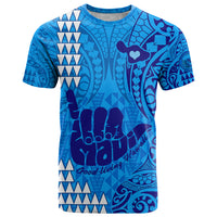 Strong Maui T Shirt Good Living Hawaii with Shaka Sign Kakau Tribal Blue - Wonder Print Shop