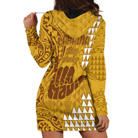 Strong Maui Hoodie Dress Good Living Hawaii with Shaka Sign Kakau Tribal Gold - Wonder Print Shop