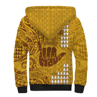 Strong Maui Sherpa Hoodie Good Living Hawaii with Shaka Sign Kakau Tribal Gold - Wonder Print Shop
