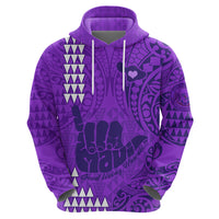 Strong Maui Hoodie Good Living Hawaii with Shaka Sign Kakau Tribal Purple - Wonder Print Shop