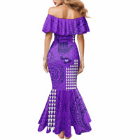Strong Maui Mermaid Dress Good Living Hawaii with Shaka Sign Kakau Tribal Purple - Wonder Print Shop
