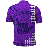 Strong Maui Polo Shirt Good Living Hawaii with Shaka Sign Kakau Tribal Purple - Wonder Print Shop