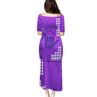 Strong Maui Puletasi Good Living Hawaii with Shaka Sign Kakau Tribal Purple - Wonder Print Shop