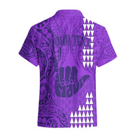 Personalised Strong Maui Hawaiian Shirt Good Living Hawaii with Shaka Sign Kakau Tribal Purple - Wonder Print Shop