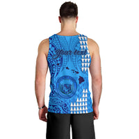personalised-maui-island-men-tank-top-kakau-tribal-mixed-polynesian-pattern-blue